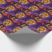Halloween Biewer Terrier Hond Pompoenen eng Cadeaupapier (Hoek)