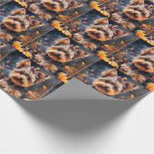 Halloween Biewer Terrier met pompoenen eng Cadeaupapier (Hoek)