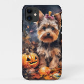Halloween Biewer Terrier met pompoenen eng Case-Mate iPhone Case (Achterkant)