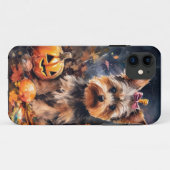 Halloween Biewer Terrier met pompoenen eng Case-Mate iPhone Case (Achterkant (horizontaal))
