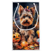Halloween Biewer Terrier met pompoenen eng Klein Cadeauzakje (Achterkant)