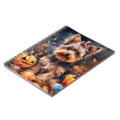 Halloween Biewer Terrier met pompoenen eng Notitieboek (Linkerzijde)