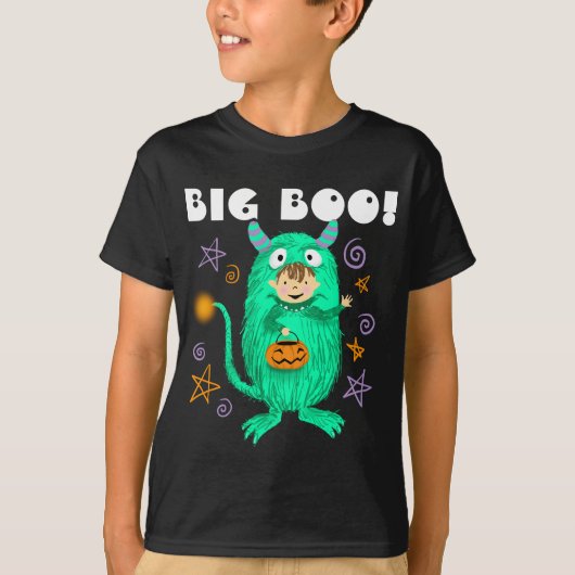 Halloween Big Boo leuk schattig karakter T-shirt (Voorkant)