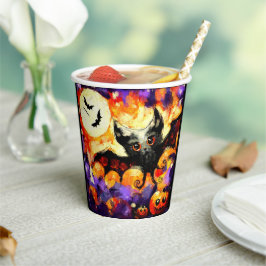 Halloween Big-Eye Bat Moon Jack-o-Lantern Bats Papieren Bekers