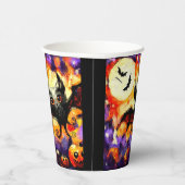 Halloween Big-Eye Bat Moon Jack-o-Lantern Bats Papieren Bekers (Rechts)