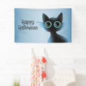 Halloween Big Eyes Black Blue Evil Cat Spandoek (Insitu)