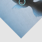 Halloween Big Eyes Black Blue Evil Cat Tissuepapier (Detail)