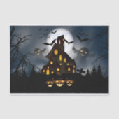 Halloween Big Moon Haunted House Tissuepapier (Voorkant)