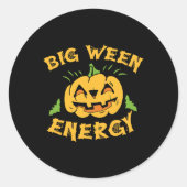 Halloween Big Ween Costume Pumpkin Lover Oktober T Ronde Sticker (Voorkant)