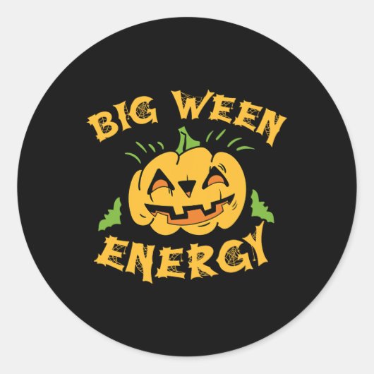 Halloween Big Ween Costume Pumpkin Lover Oktober T Ronde Sticker (Voorkant)