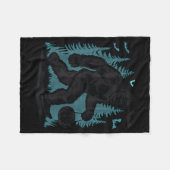 Halloween Bigfoot Pumpkin  Fleece Deken (Voorkant (Horizontaal))