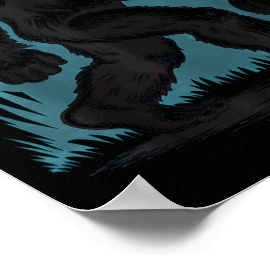 Halloween Bigfoot Pumpkin  Poster (Hoek)