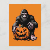 Halloween Bigfoot Pumpkin Scare Briefkaart (Voorkant)