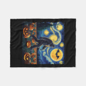 Halloween Bigfoot Sterrennacht Van Gogh Fleece Deken (Voorkant (Horizontaal))