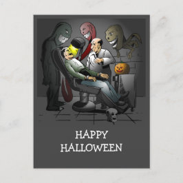 Halloween bij de tandarts briefkaart