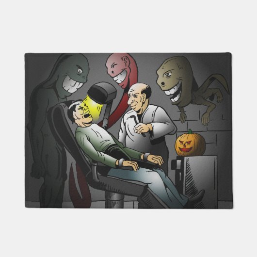 Halloween bij de tandarts deurmat (Voorkant)