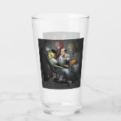 Halloween bij de tandarts glas (Achterkant)