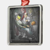 Halloween bij de tandarts metalen ornament (Links)