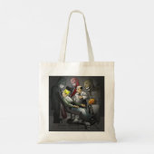 Halloween bij de tandarts tote bag (Achterkant)