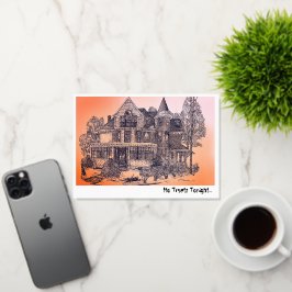 Halloween bij het huis van Mary Tyler Moore Folie Wenskaart