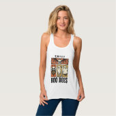 Halloween Bij Pun Vintage Gravure Geest Bij Shirt (Volledige Voorkant)
