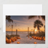 Halloween bij Twilight op het strand Notecard Bedankkaart (Voorkant / Achterkant)