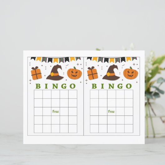 Halloween bingo, Cute Pumpkin (Staand voorkant)