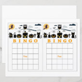 Halloween bingo-kaart (Voorkant / Achterkant)