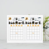 Halloween bingo-kaart (Staand voorkant)