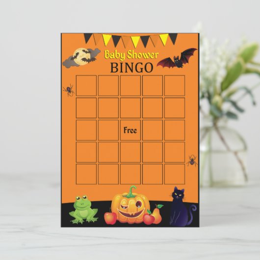 Halloween Bingo Kaart (Staand voorkant)