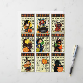 Halloween Bingo Pocket Kaarten Clipart Sheet