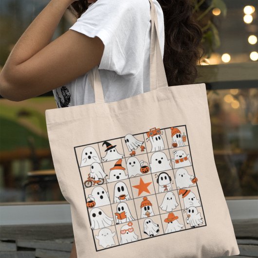 Halloween Bingo-stijl Tote Bag
