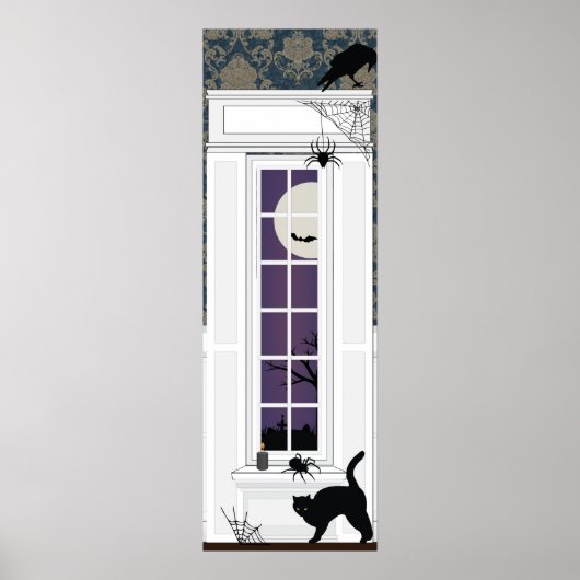 Halloween binnenruit spooky scene poster (Voorkant)