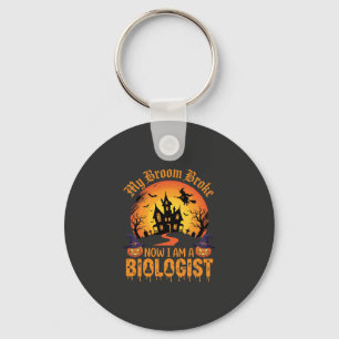 Halloween Bioloog Heks Pompoen Spookhuis De Sleutelhanger