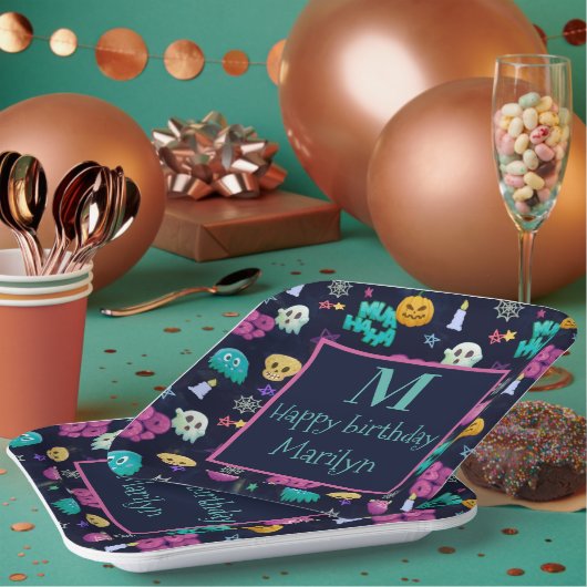 HALLOWEEN BIRTHDAG KUILEN EN MAKEN PAPIEREN BORDJE (Multi)