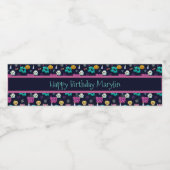 HALLOWEEN BIRTHDAG KUILEN EN MAKEN WATERFLES ETIKET (Enkel label)