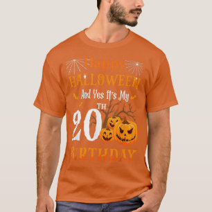 Halloween Birthday 20-jarige pompoen van de 20e pa T-shirt