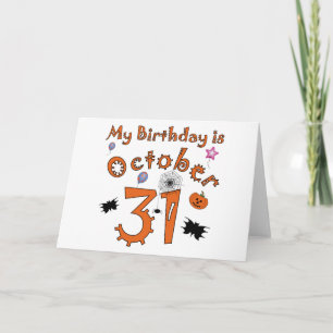Halloween Birthday 31 oktober Kaart