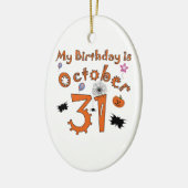 Halloween Birthday 31 oktober Keramisch Ornament (Links)
