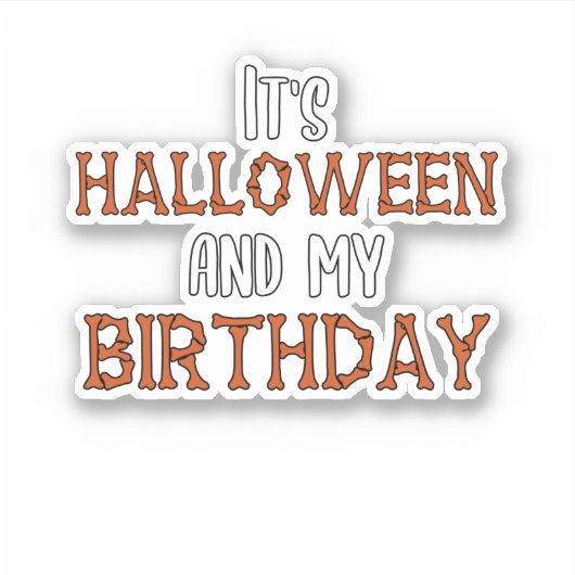 Halloween Birthday 31 oktober Sticker (Voorkant)