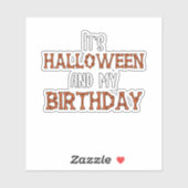 Halloween Birthday 31 oktober Sticker (Vel)
