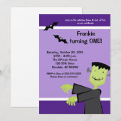 Halloween Birthday 5x7 Frankenstein Party Invite Kaart (Voorkant / Achterkant)