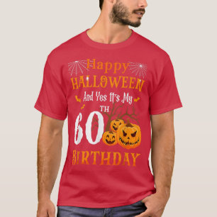 Halloween Birthday 60 jaar oud pompoen van 60ste p T-shirt