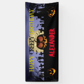 Halloween Birthday Banner - Creepy Pumpkin Banner (Verticaal)