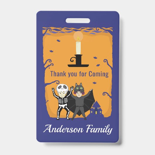 Halloween Birthday Bedankt Badge (Voorzijde)