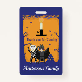 Halloween Birthday Bedankt Badge