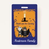 Halloween Birthday Bedankt Badge (Achterkant)