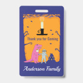 Halloween Birthday Bedankt Badge (Achterkant)