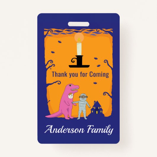 Halloween Birthday Bedankt Badge (Voorkant)