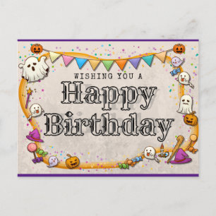 Halloween Birthday Briefkaart